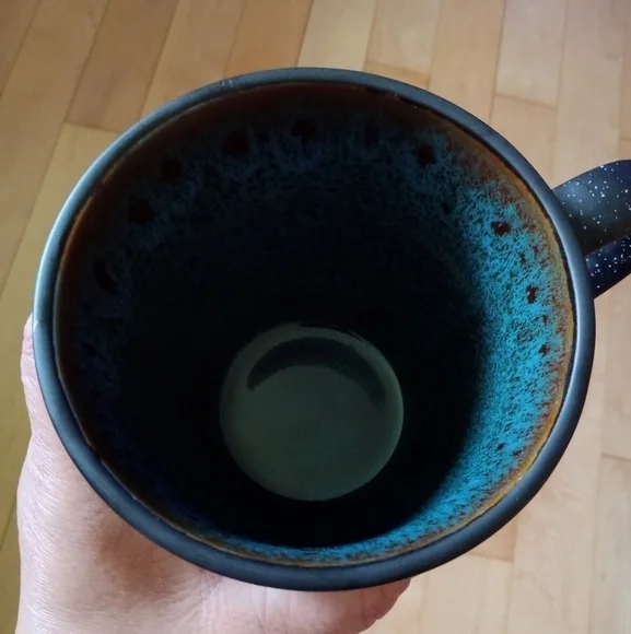 Black white speckled coffee cup - Picture 3 of 3